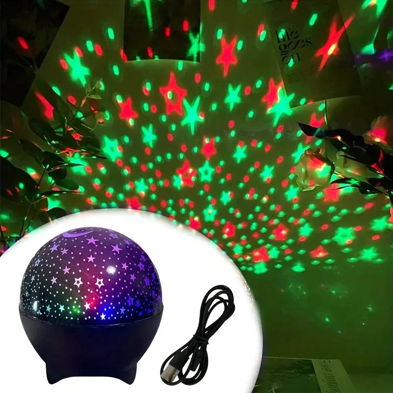 LED Night Light | Starry Sky Projector | USB 5V RGB Color | Kids Room