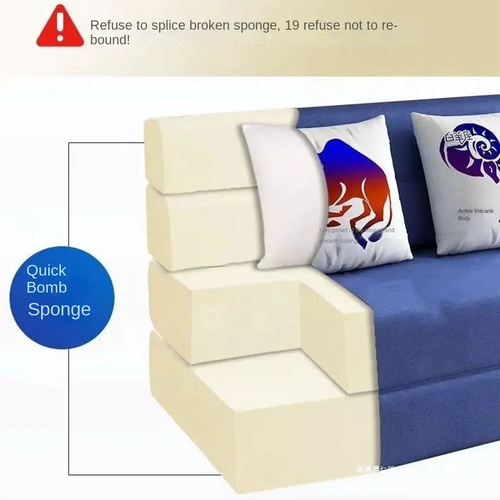Folding sofa bed dual-purpose small apartment living room bedroom tatami rental house lazy sofa accompanying bed anti-fall pad from PriceLows™