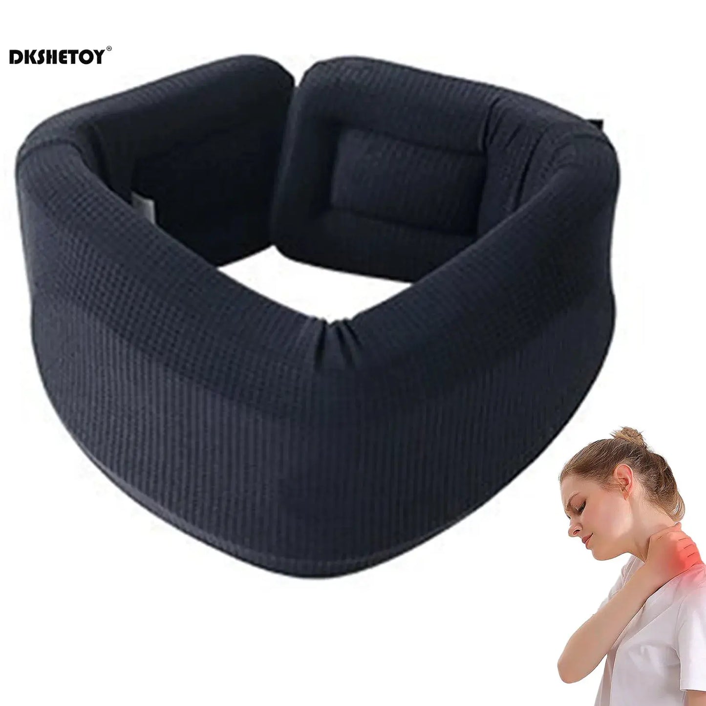Neck Support Brace | Memory Foam | Cervical Collar | Retractor Design