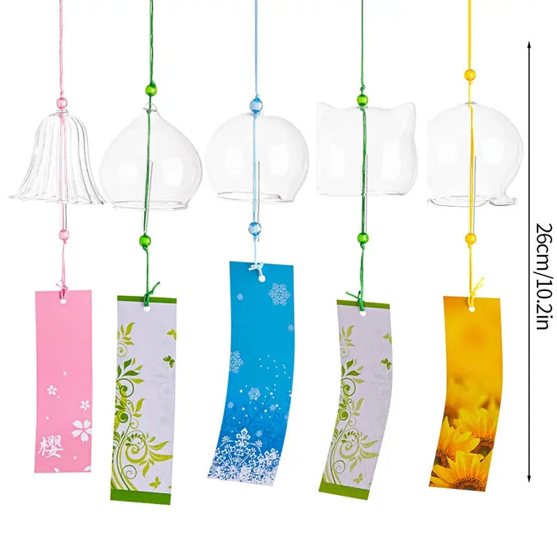 Japanese Windchime Huling Landscape Bell Glass Crystal Bell Wind Hanging Ornament Garden Landscape Japanese Wind Bell Decor 후우링 from PriceLows™