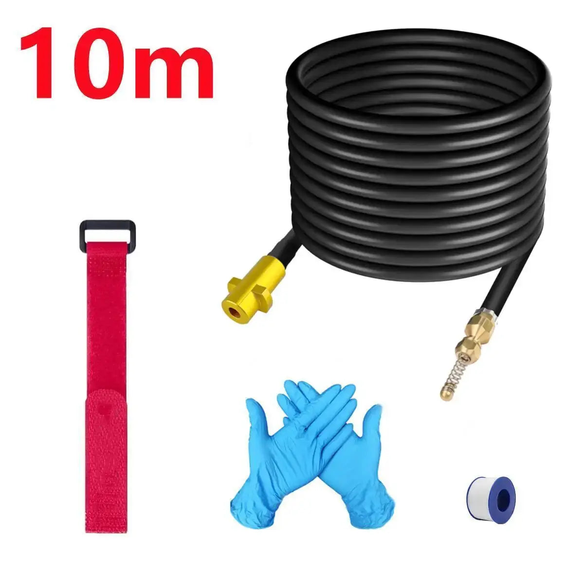 High Pressure Drain Hose | Copper Nozzle | Fits Karcher K2 K7 | 10 15 20 Meters