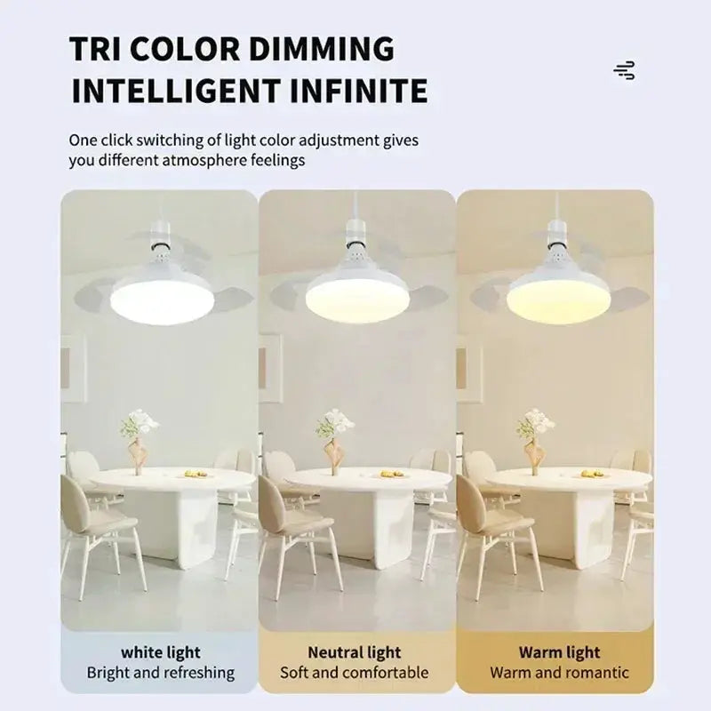 Ceiling Fan Light 2in1 | Remote Control | E27 Socket | Small Room