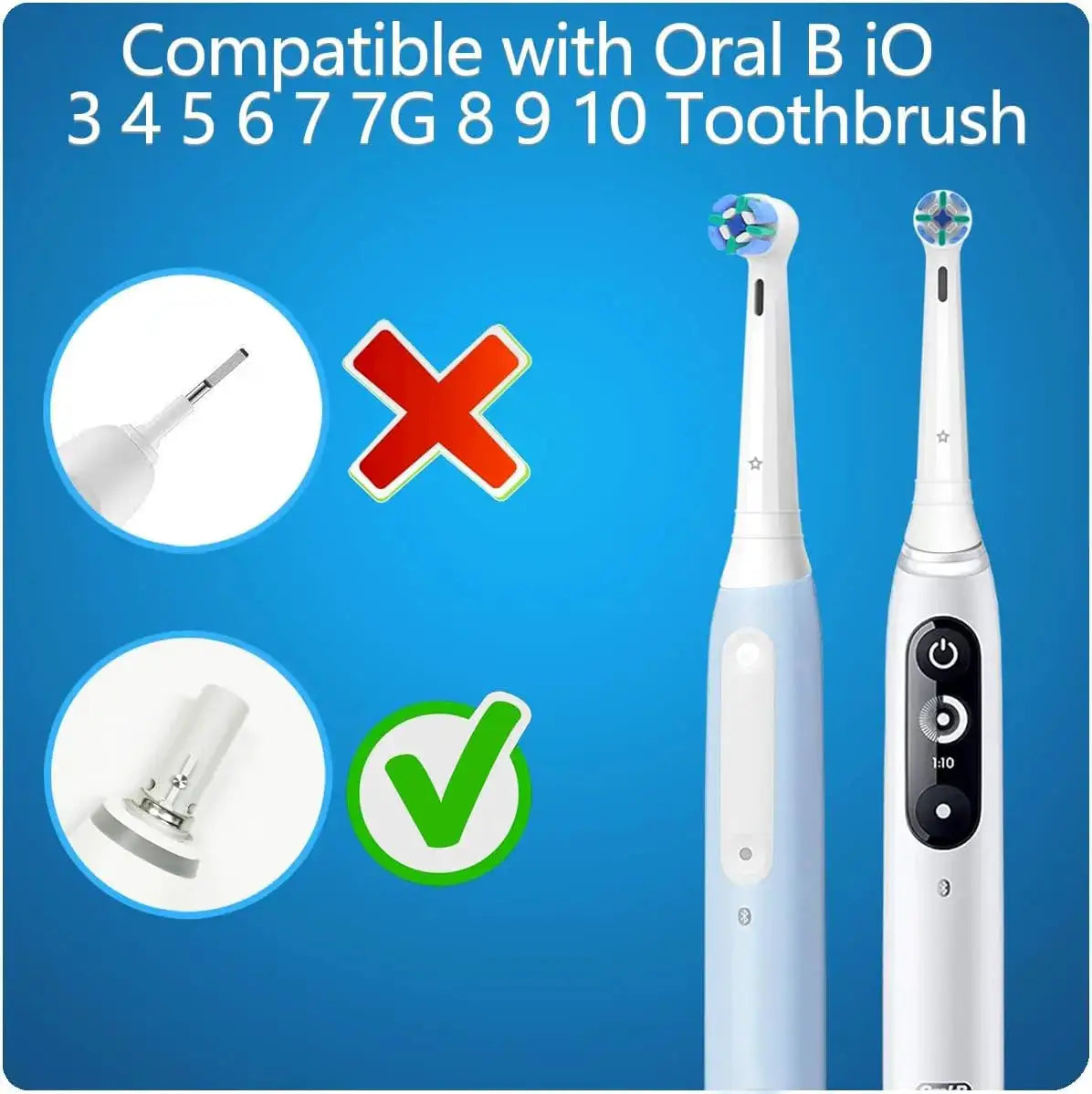 2/4/8 Pack Toothbrushes Head, Compatible with Oral B iO 2/3/4/5/6/7/8/9/10 Series Electric Toothbrush Replacement Brush Heads from PriceLows™