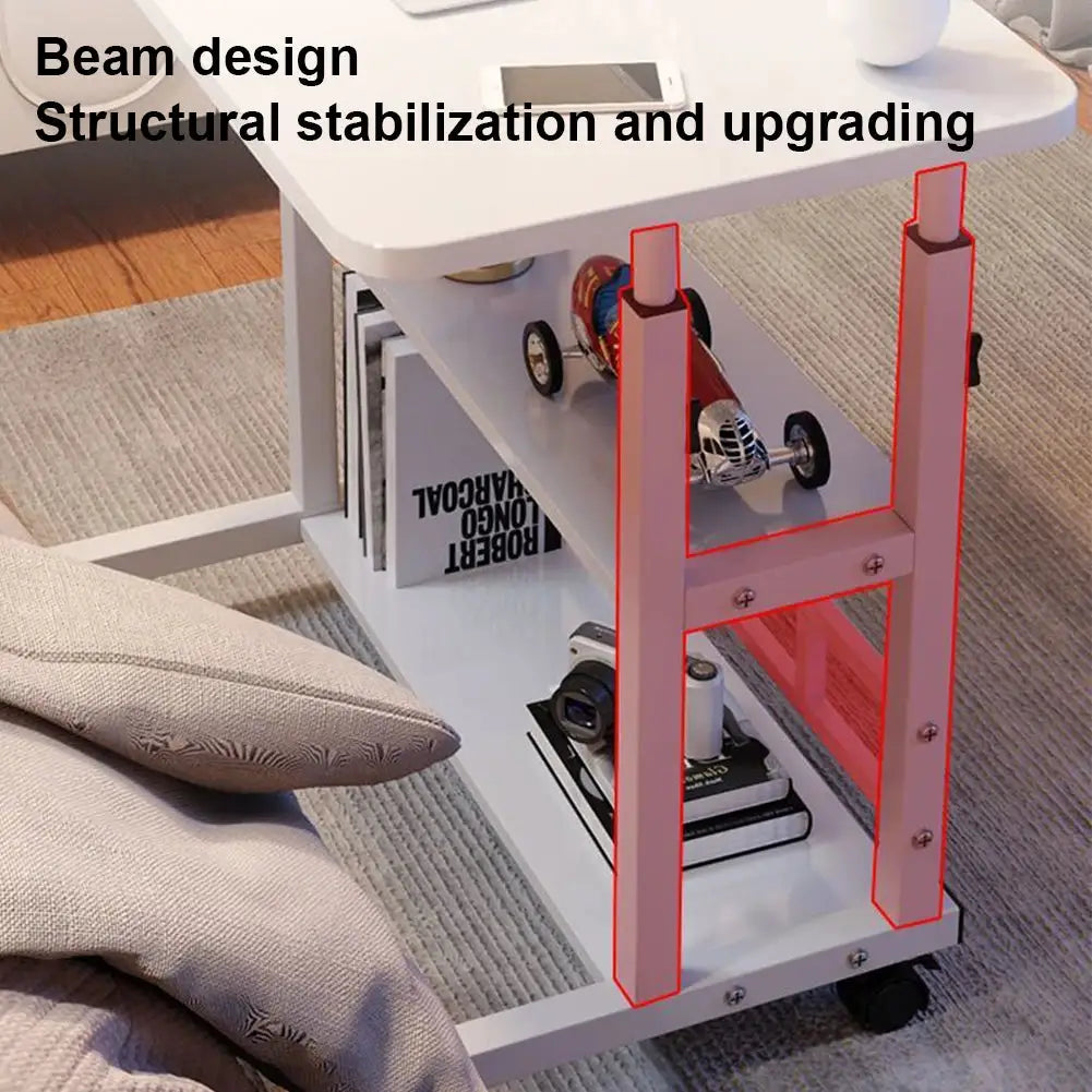 Height Adjustable Computer Desk Multi-Layer Storage Stand-up Workstation Height Adjustable Laptop Desk for Dormitory and Bedroom from PriceLows™