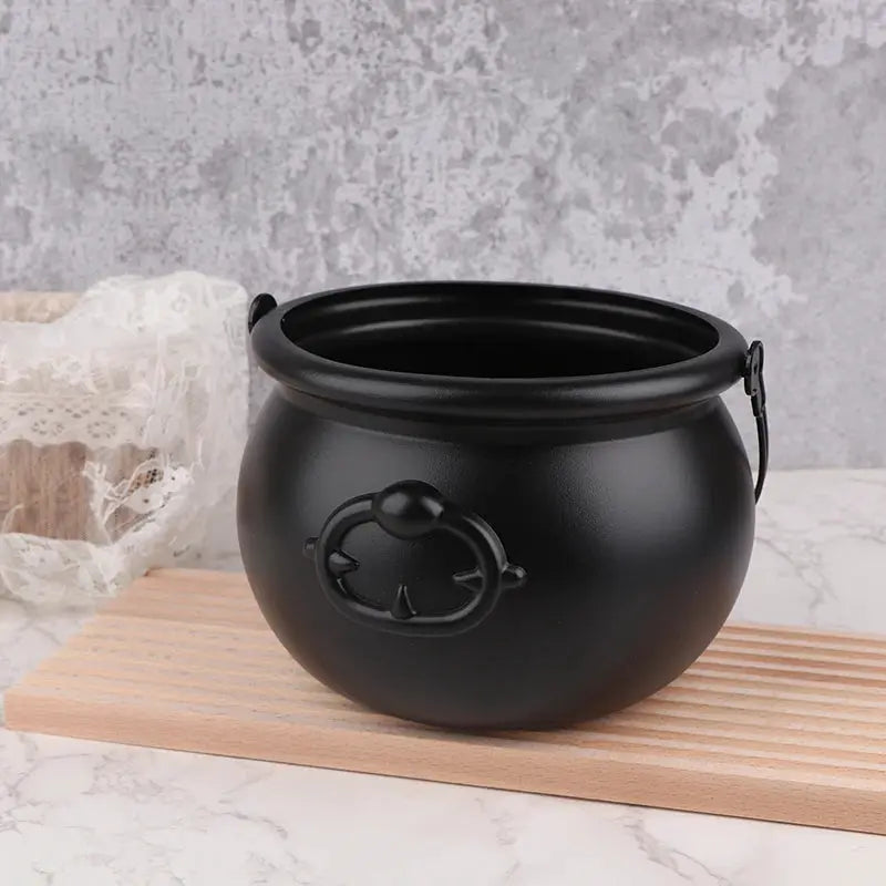 Witch Cauldron | Halloween Candy Holder | Plastic Table Centerpiece | Large
