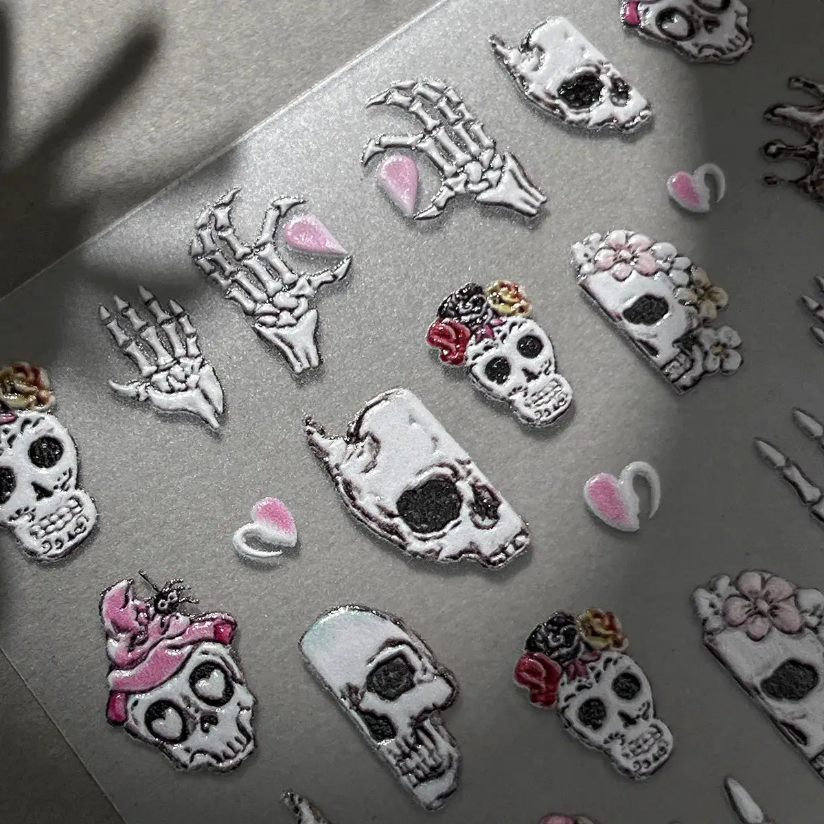 Jelly Halloween Skeleton Stickers Nail Art Cool Evil dark style decorative Nails Sticker DIY Trendy Manicure Ornaments Supplier from PriceLows™