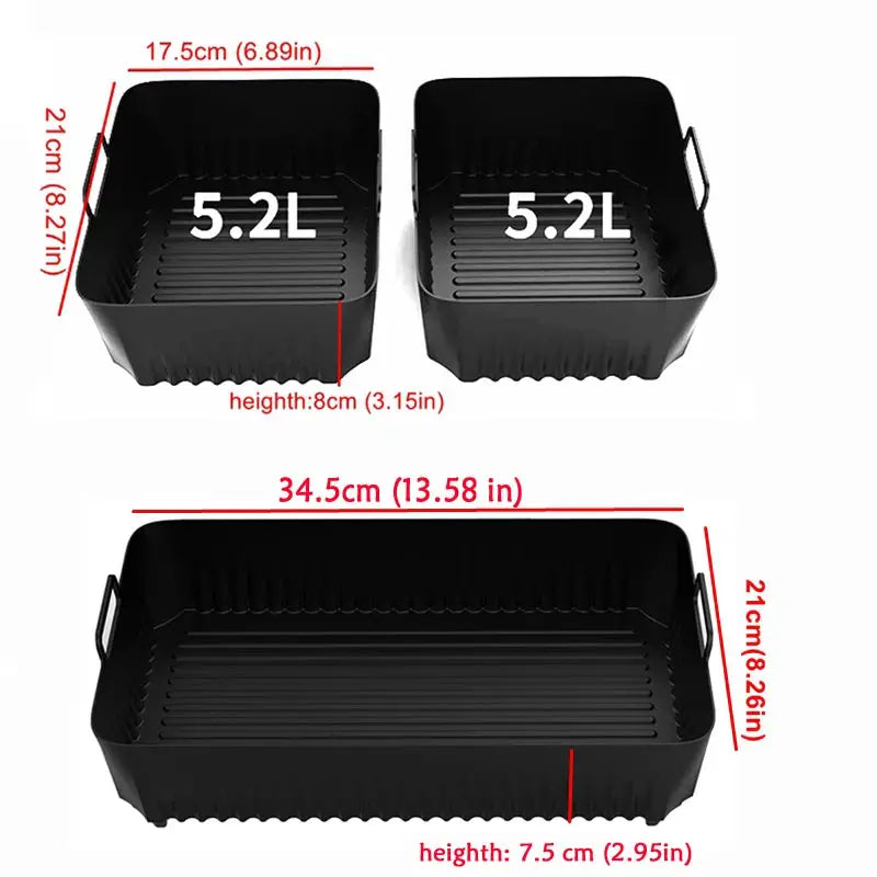Silicone Air Fryer Basket Liner | Reusable | Non-Stick BPA-Free | Ninja AF500