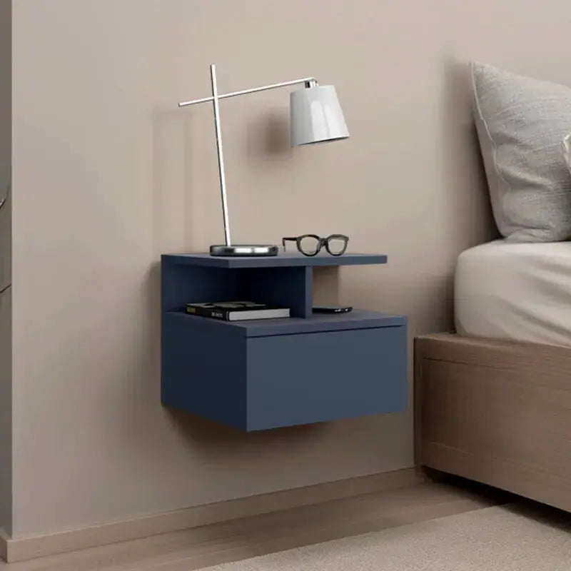 Adele Floating Nightstand, With One Drawer And Two Small Below Shelves For Storage or Decor from PriceLows™