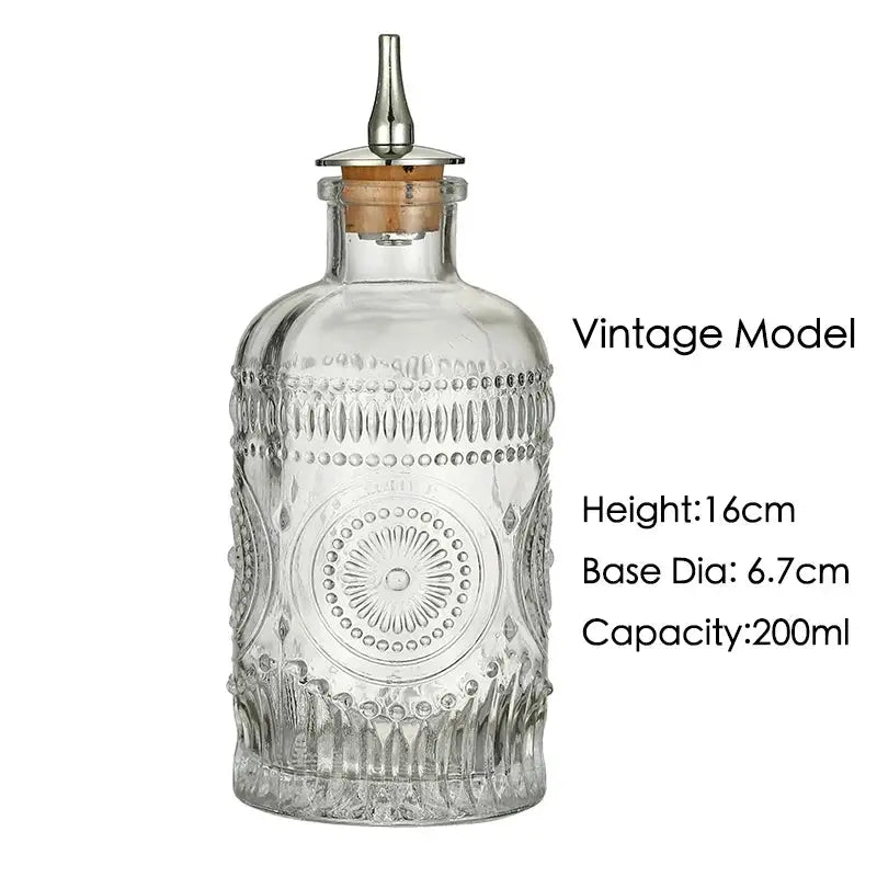 Vintage Cocktail Bitters Bottle with Dasher Top Professional Bar Accessory Bar Tool from PriceLows™