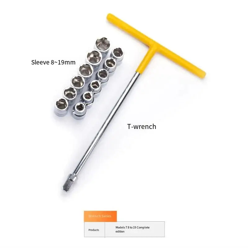 Multi-functional T-type hexagonal socket wrench tool socket spanner set Car hexagonal tyre tool set from PriceLows™