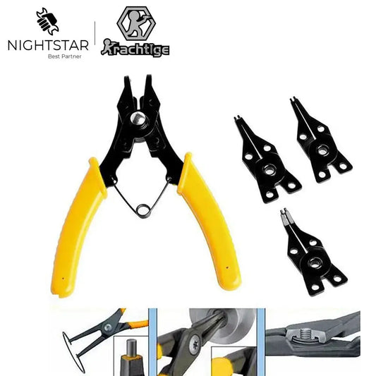 4 IN 1 Multifunctional Snap Ring Pliers Multi Tools Multi Crimp Tool Internal External Ring Remover Retaining Circlip Pliers from PriceLows™