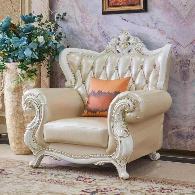 Leather Sofa | European Style | Solid Wood Frame | L-Shaped / U-Shaped