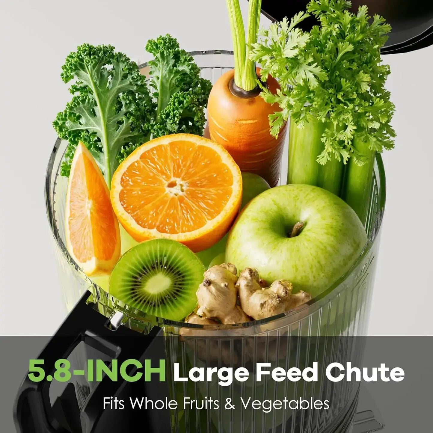 Cold Press Juicer, 5.8" Wide Chute, 400W Slow Masticating, High Juice Yield for Whole Fruits & Veggies from PriceLows™