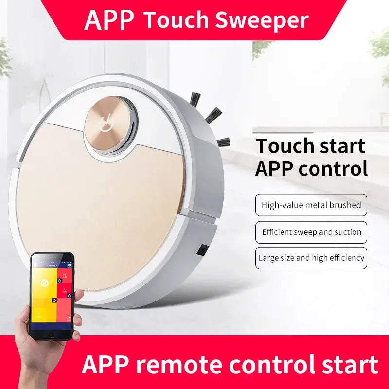 Robot Vacuum Cleaner | App Controlled Wireless Cleaning | Battery Life 1h20m-2h