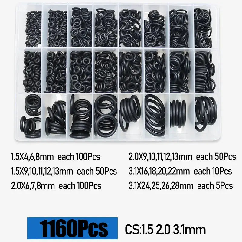 O Ring CS 1.0 1.5 to 4.0mm Sealing Washer Nitrile Rubber O-ring Faucet Plumbing Gaskets Oil Resistant High Temperature Oring Kit from PriceLows™