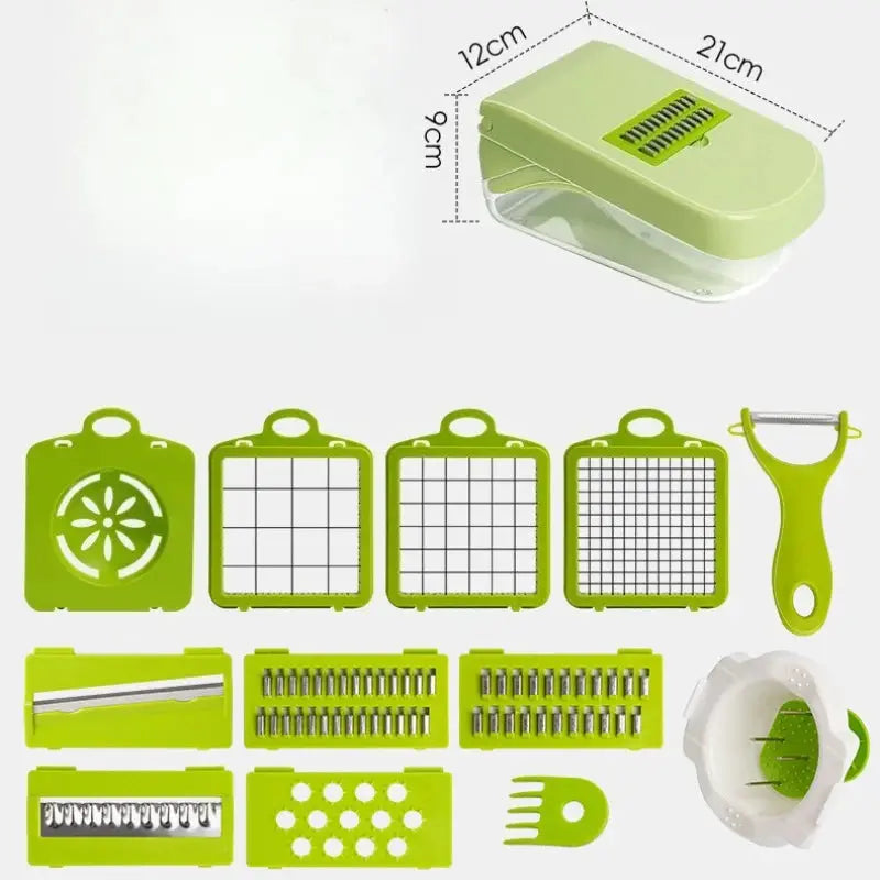 Vegetable Chopper | Stainless Steel Blades | Multi Functional Dicer Grater