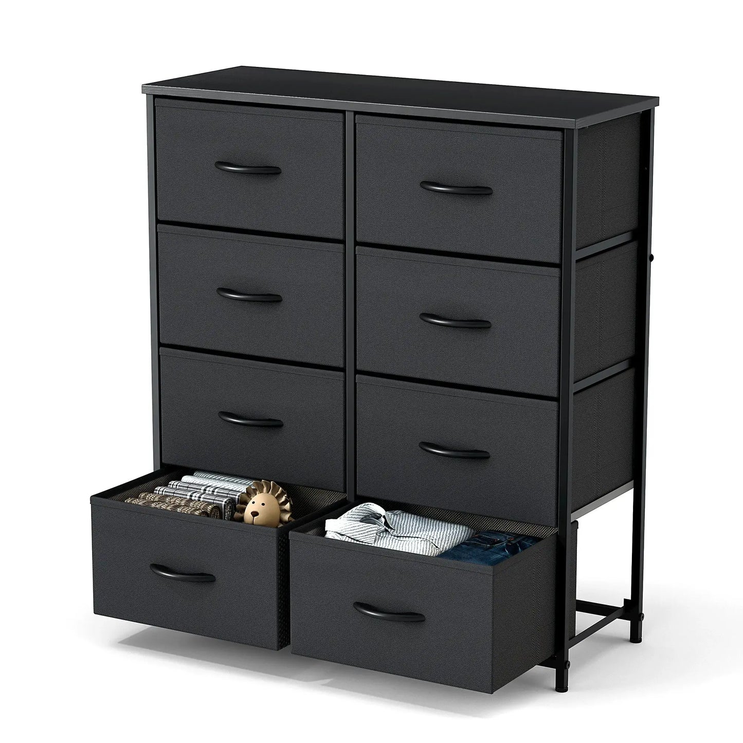 JHK Children's Wardrobe For Bedroom With 8 Fabric Drawers Storage Cabinet Steel Frame Assembly Closet For Clothes Home Furniture from PriceLows™