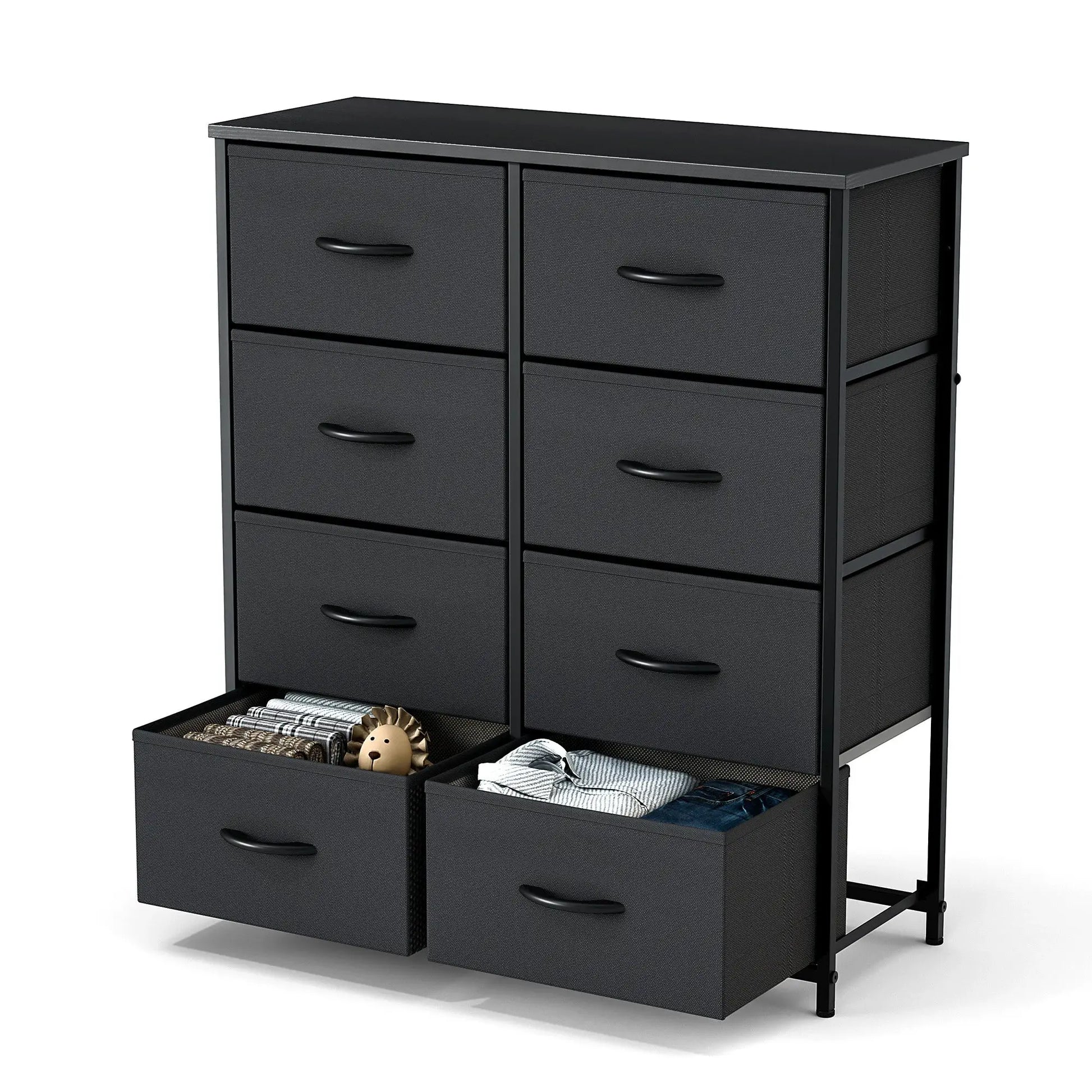 JHK Children's Wardrobe For Bedroom With 8 Fabric Drawers Storage Cabinet Steel Frame Assembly Closet For Clothes Home Furniture from PriceLows™