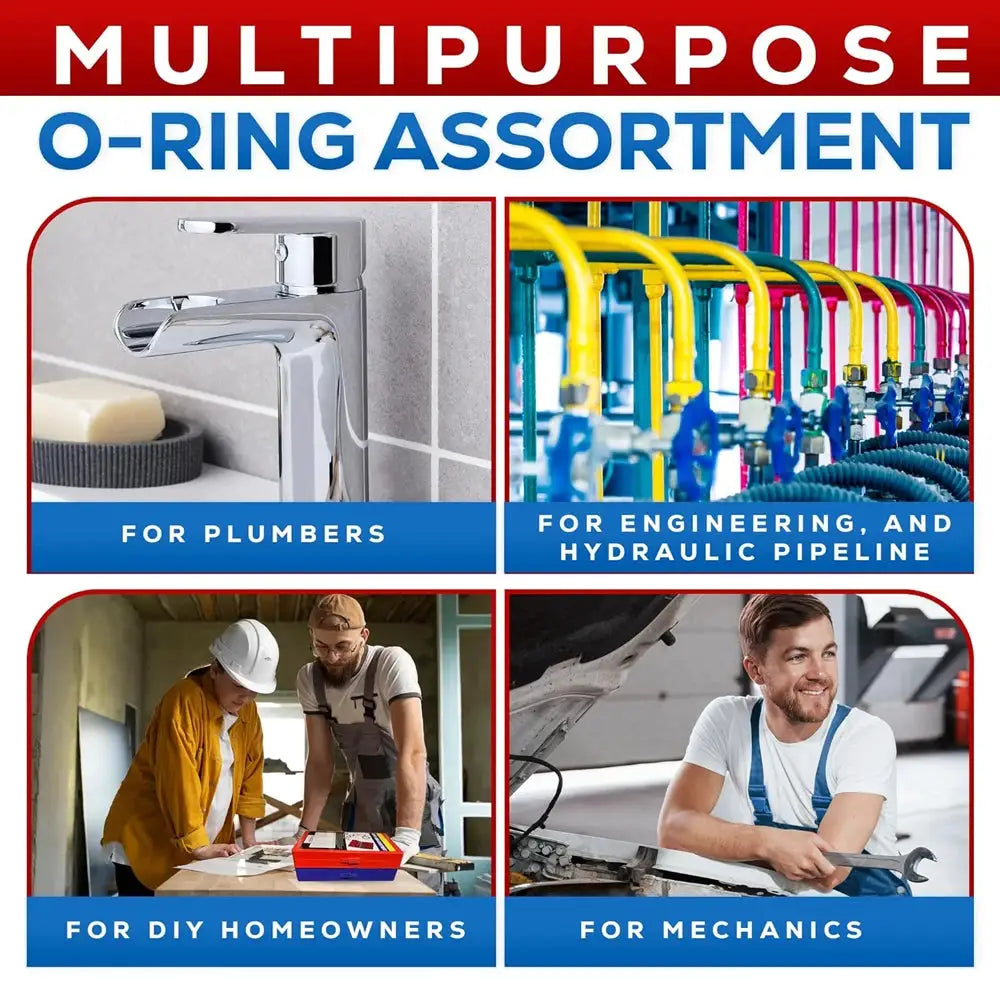 419PCS Set Universal O-Ring Assortment 32 Size Nitrile Rubber Ring Seal O Ring Gasket for Plumbing Automotive and Faucet Repair from PriceLows™