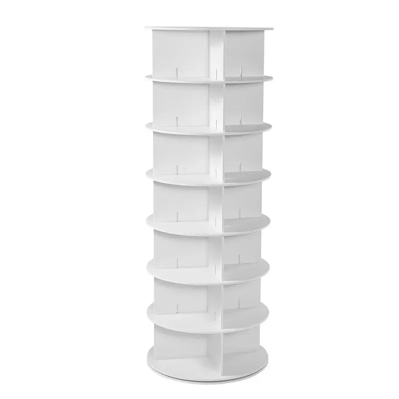 7-Tier Rotating Shoe Rack, 360° Spinning Storage Carousel, Freestanding Organizer for Bedroom, Living Room, Entryway, Closet, White from PriceLows™