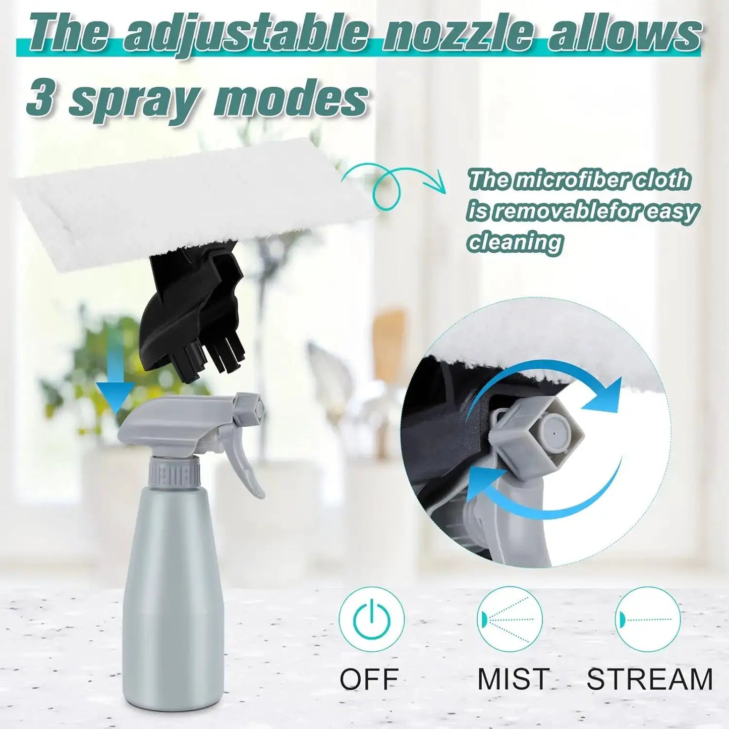 Cordless Window Vacuum Cleaner | Rechargeable Battery | Squeegee Blade