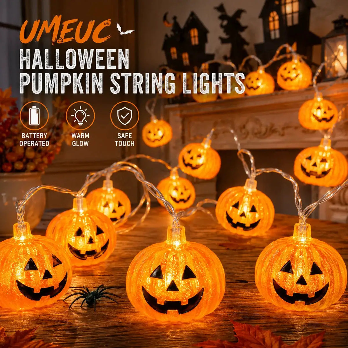 Halloween String Lights | 20 LED | Warm White | 10 Feet