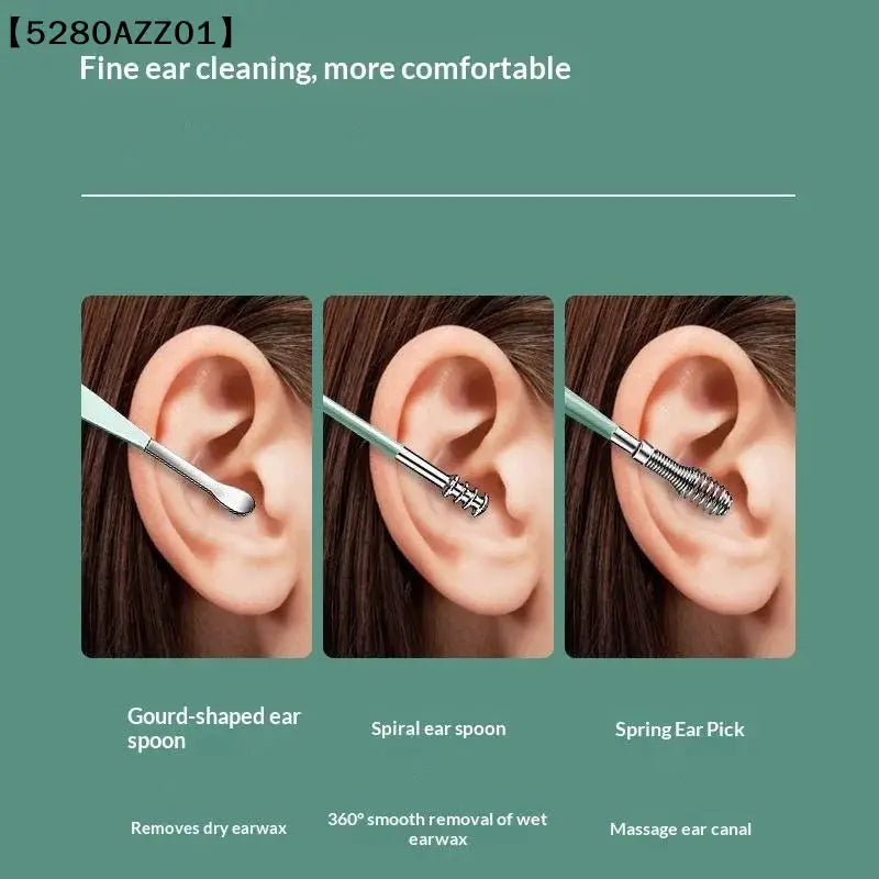 〔HMA58〕1 Set Earwax Removal Tools Ear Wax Cleaner Pick Digging Artifact Ear Pick Cleaning Ears Remover Clean Your Kit Gadgets from PriceLows™