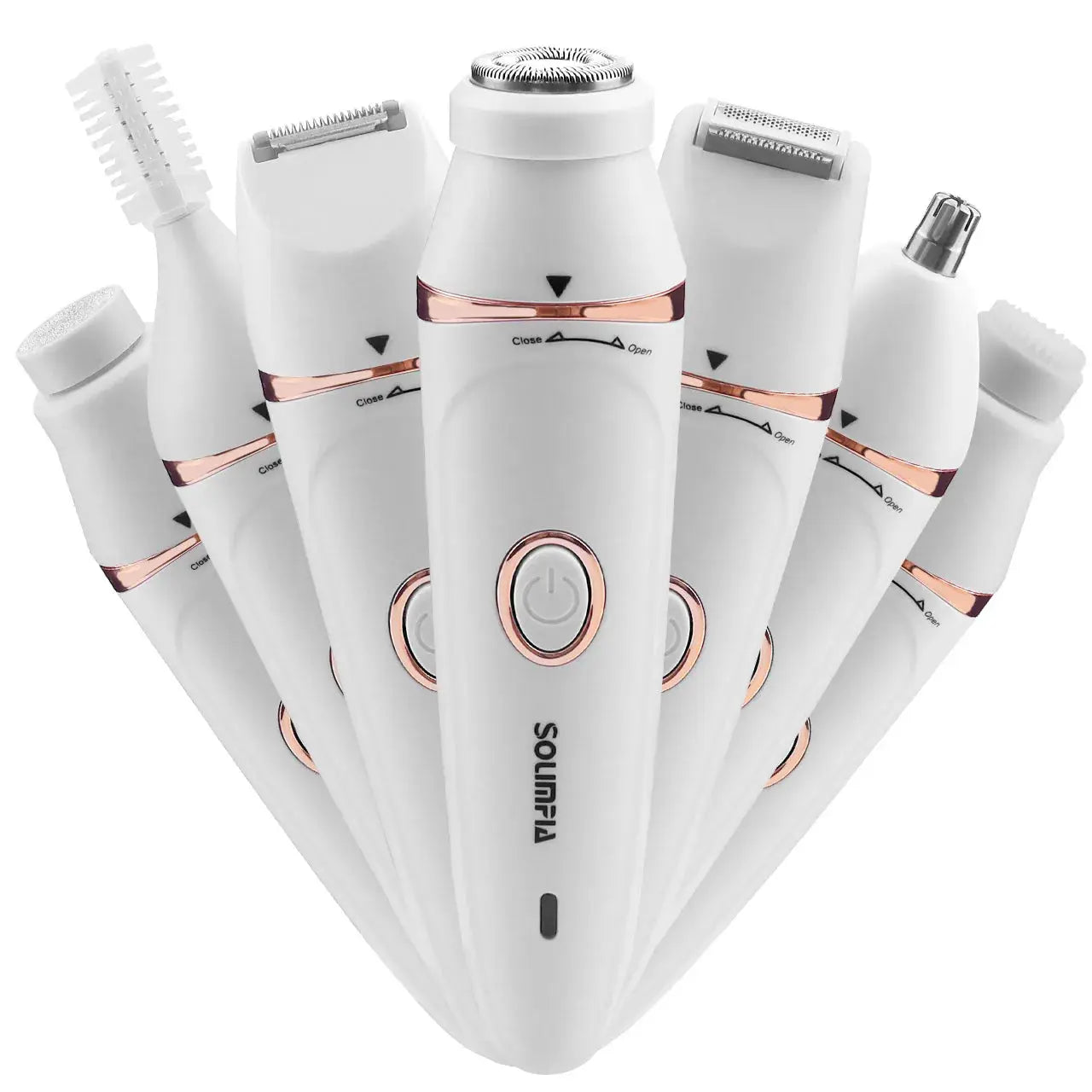 Solimpia Electric Epilator | 7 Function Rechargeable | Dry Wet Hair Removal