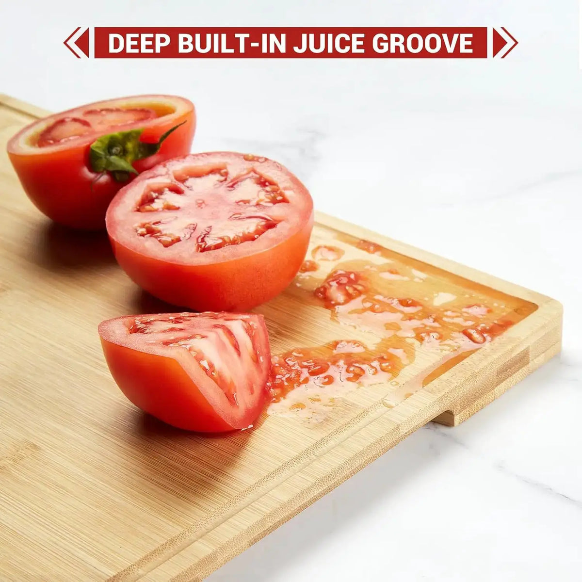 3 Piece Natural Bamboo Cutting Boards Set with Stand | Kitchen Chopping Boards | 3-Piece | Bamboo | Home