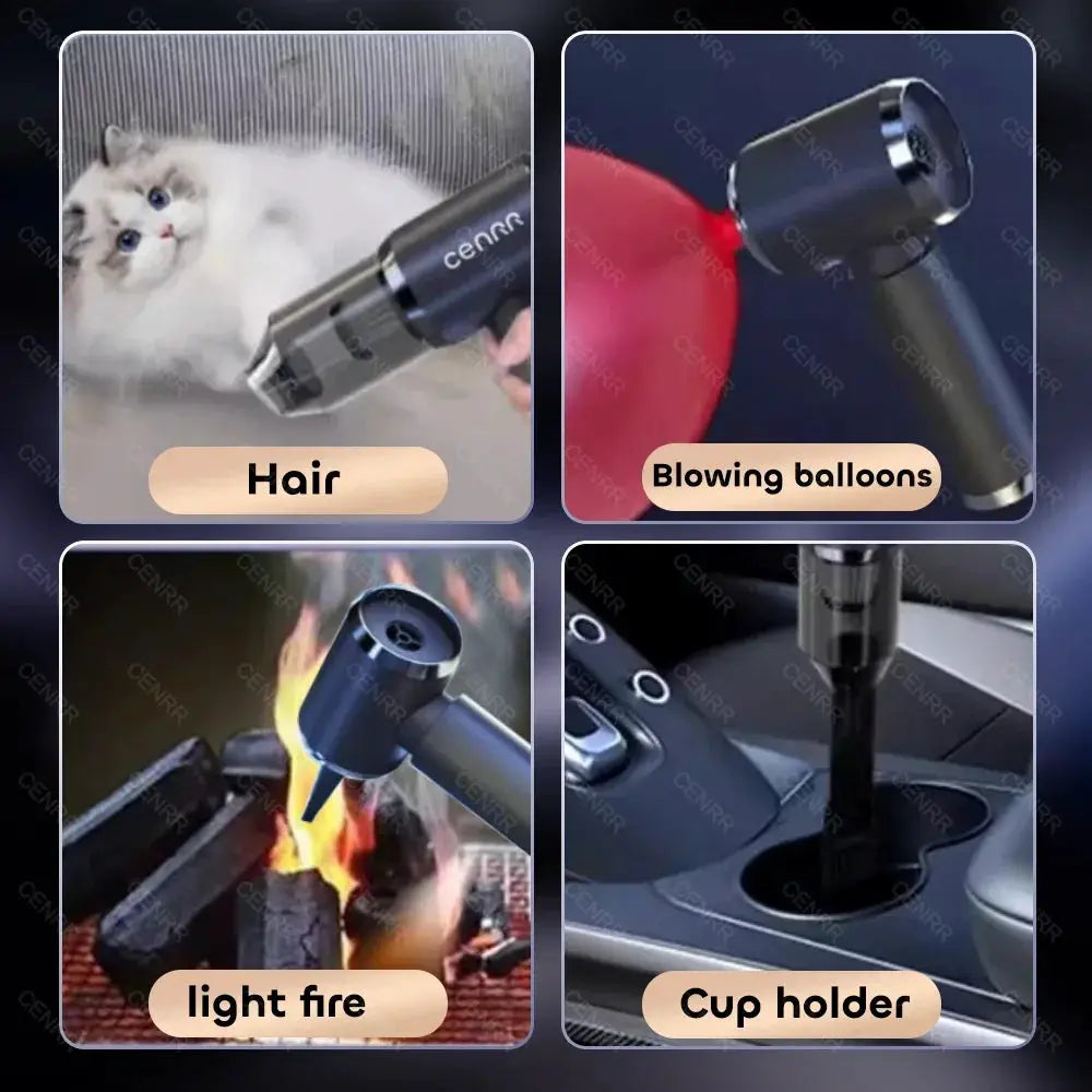 Car Vacuum Cleaner | 14000Pa Suction | HEPA Filter | Cordless Handheld