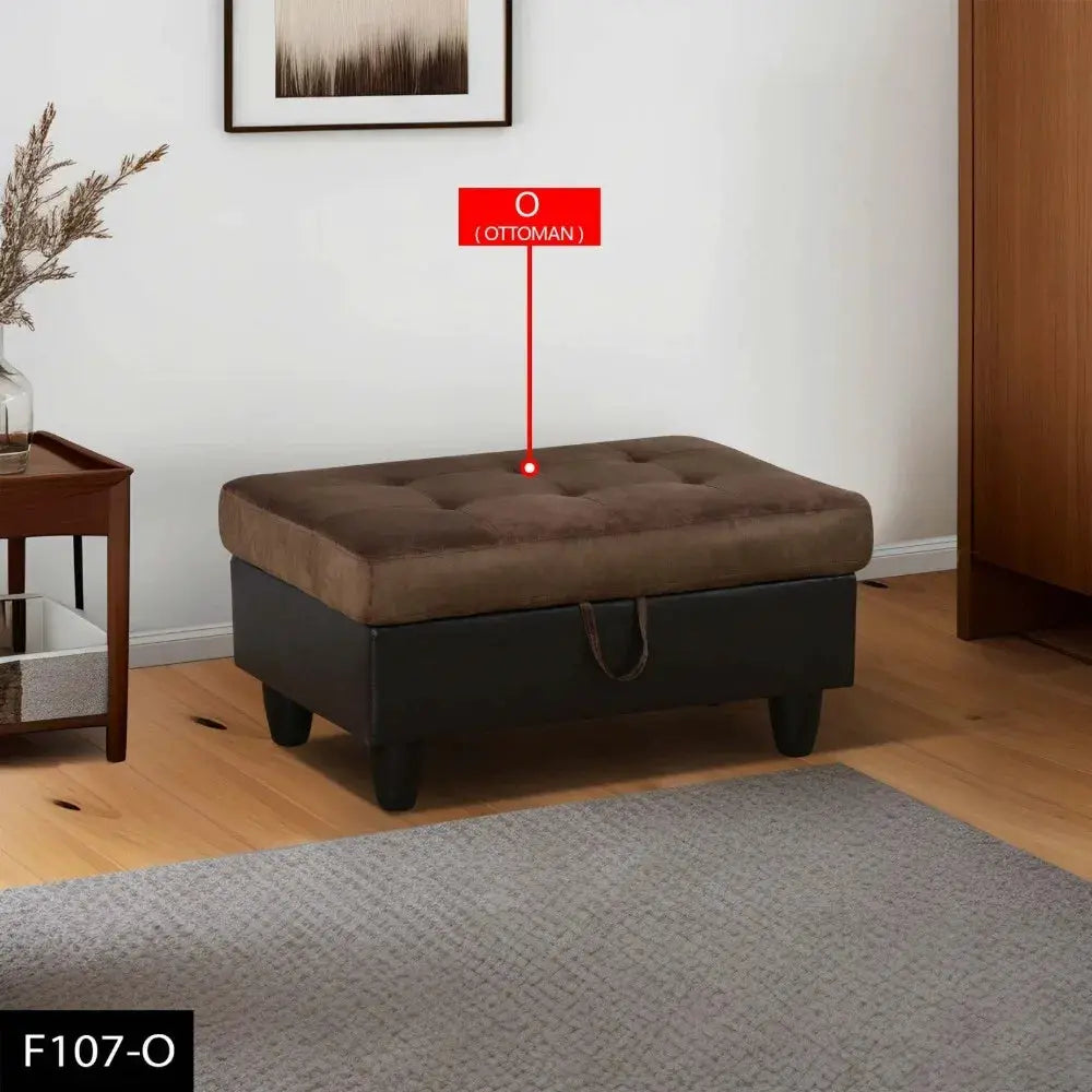 Brown Lint And PVC Living Room Storage Ottoman nordic furniture step stool portable stool from PriceLows™
