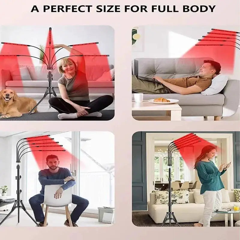Led Beauty Lamp With Tripod | 5v USB Timer | Red Light Therapy