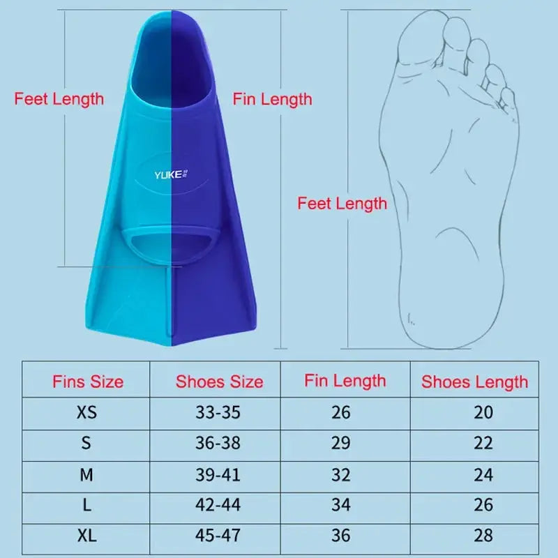 Swim Training Fins Silicone Professional Scuba Diving Fins Short Men women Snorkel Swimming Fins Kids Flippers Equipment Set from PriceLows™