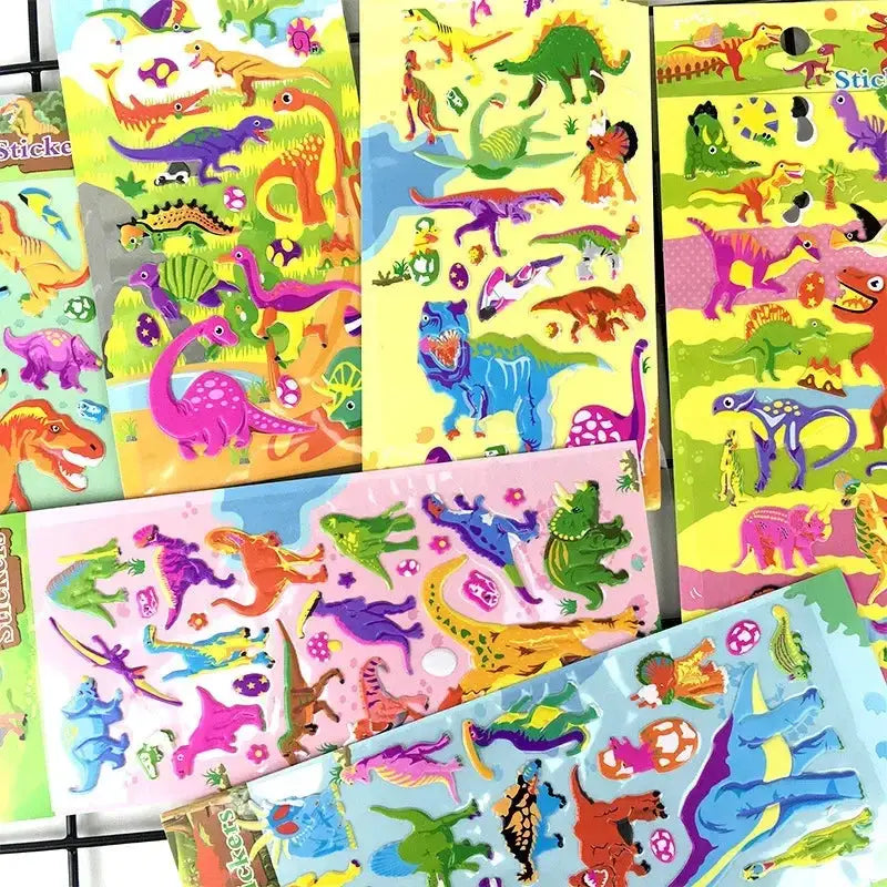 6 Sheets 3D Bubble Sticker Car Truck Plane Traffic Waterproof Cartoon Anime Stickers For Girl Boy Kids Funny Educational Toys from PriceLows™