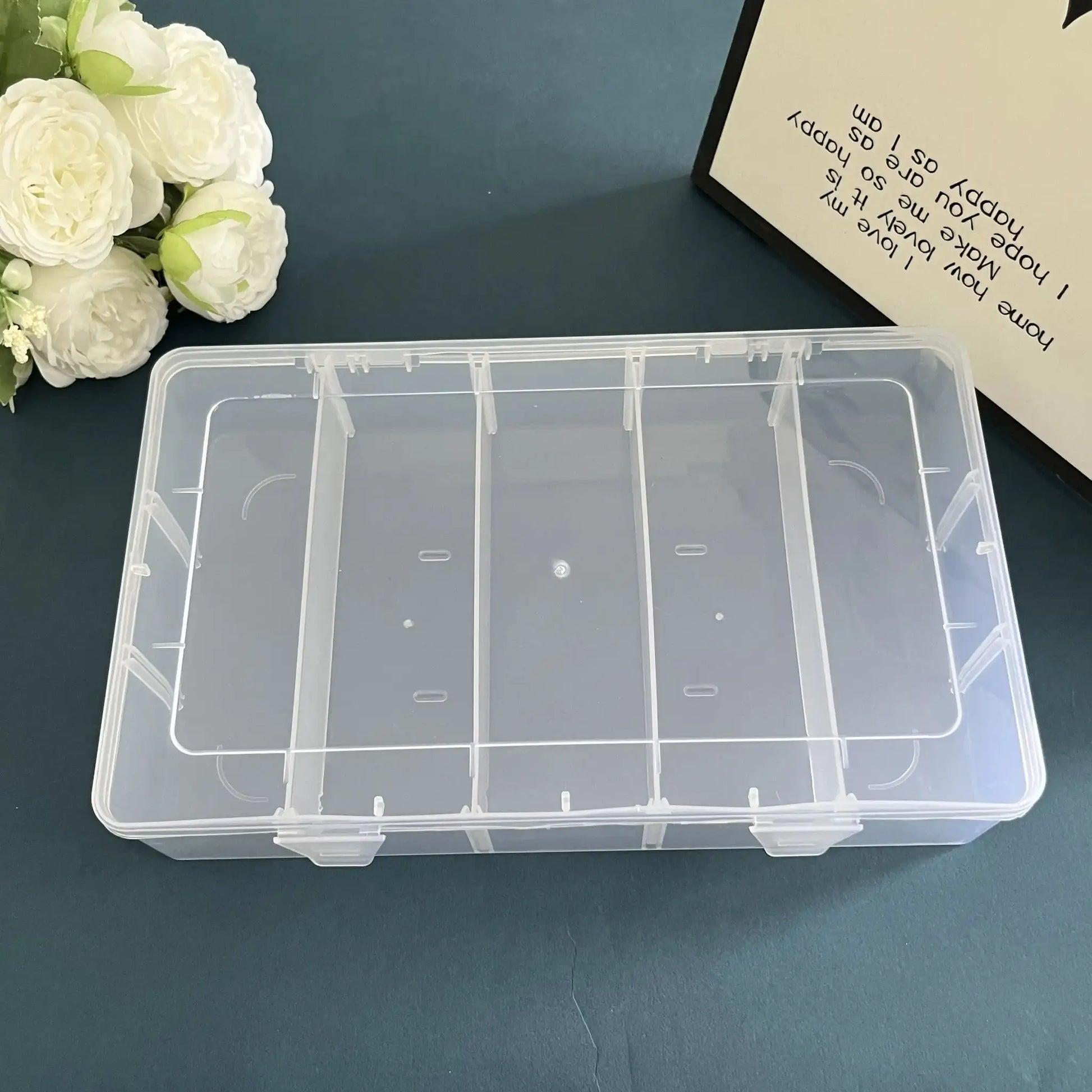 Hardware tool storage box, 5-compartment transparent tool organizer box, screw and accessory sorting box, household screw and wr from PriceLows™