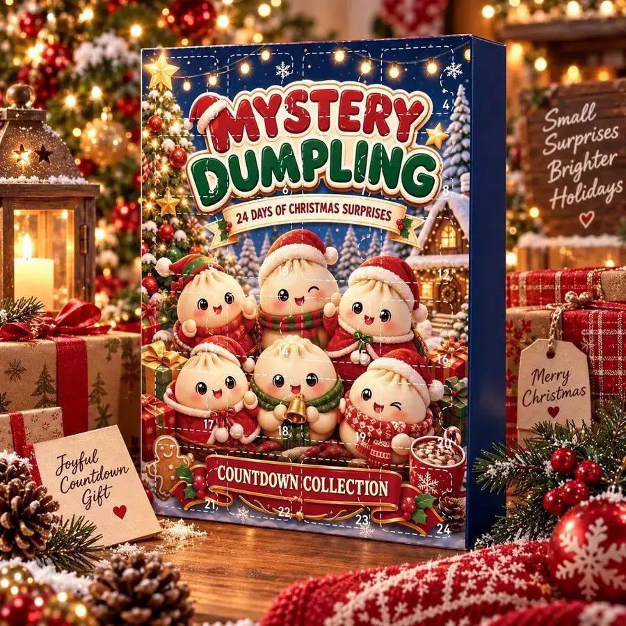 Christmas Advent Calendar | 24 Dumpling Figures | PVC Desk Toy | Gift