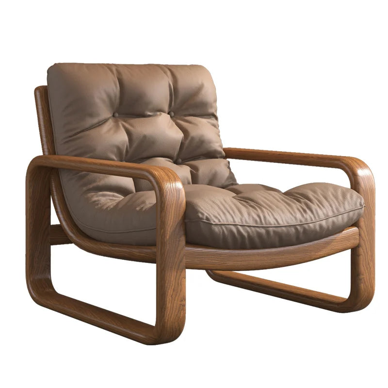 Living Room Sofa | Leather Upholstery | Modern Nordic Style | Single Unit