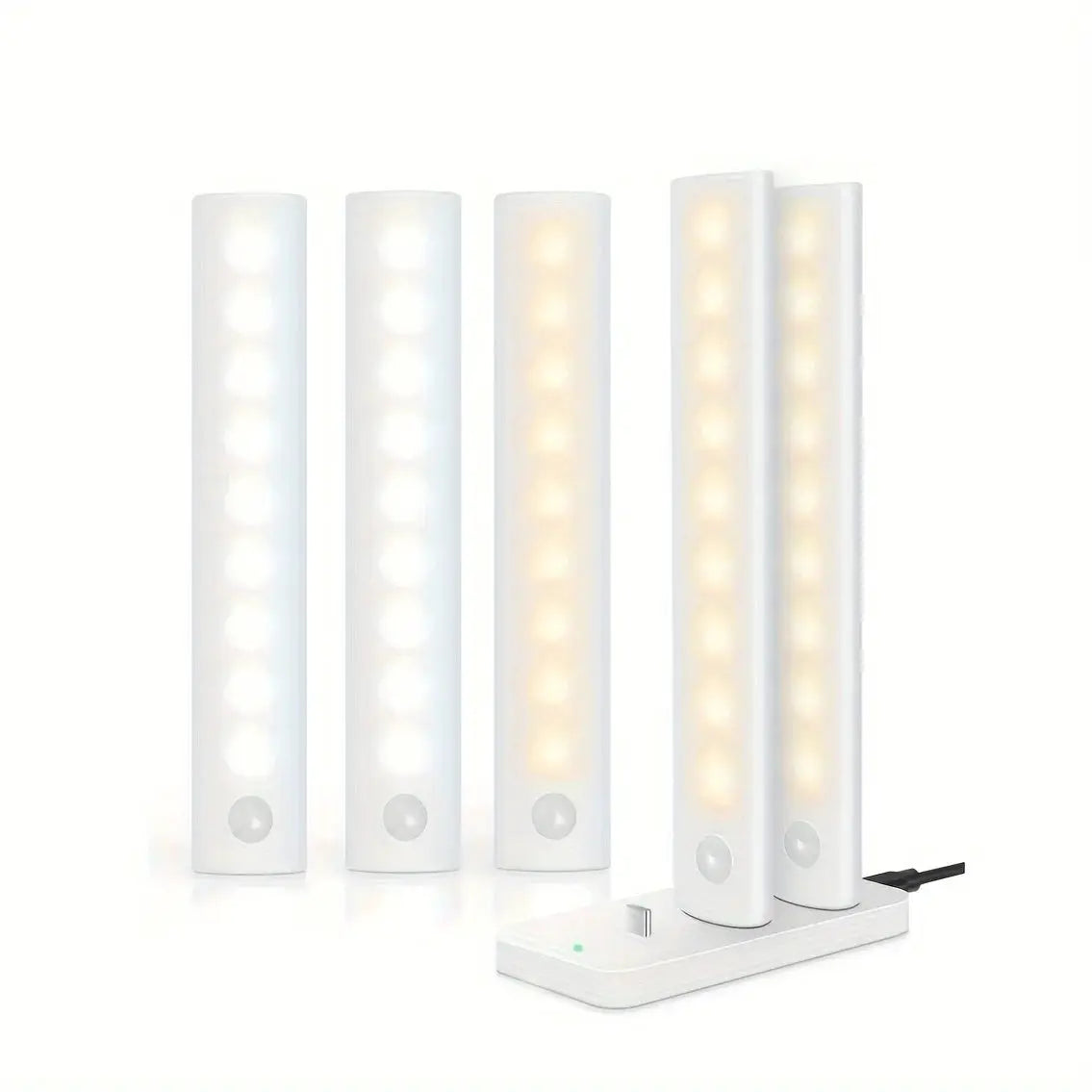 Under Cabinet Lights 1/3/5/6pcs, Motion Sensor Rechargeable Battery Operated 2 Colors LED Light for Closet, Kitchen, Bathroom from PriceLows™