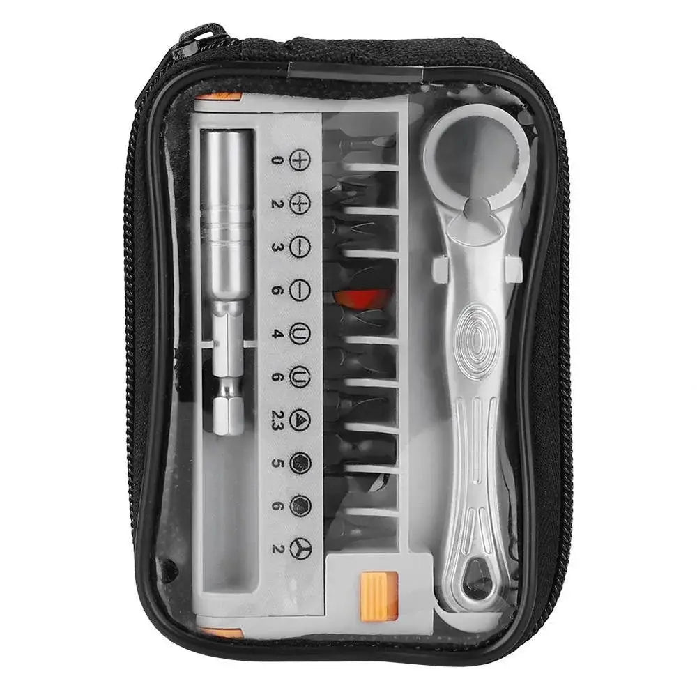 STONEGO Portable Mini Ratchet Wrench Close Quarter Adjustable Ratchet Screwdriver Bits Set with 1/4 Unit Tool Sets from PriceLows™