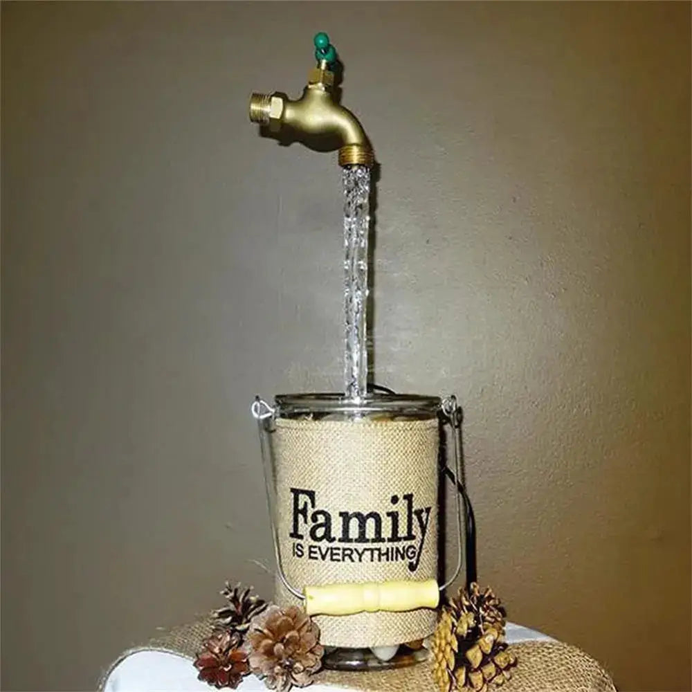 DIY Garden Fountain with Metal Water Spout Pump and Hose Magic Flowing Spout Watering Can Fountain Floating Tap Water Fountains from PriceLows™