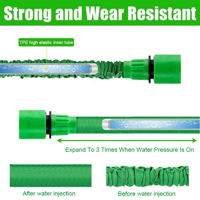 25FT-200FT Expandable Garden Watering Hose High Pressure Car Wash Magic Flexible Water Hose Jardin Irrigation Cleaning Tools from PriceLows™