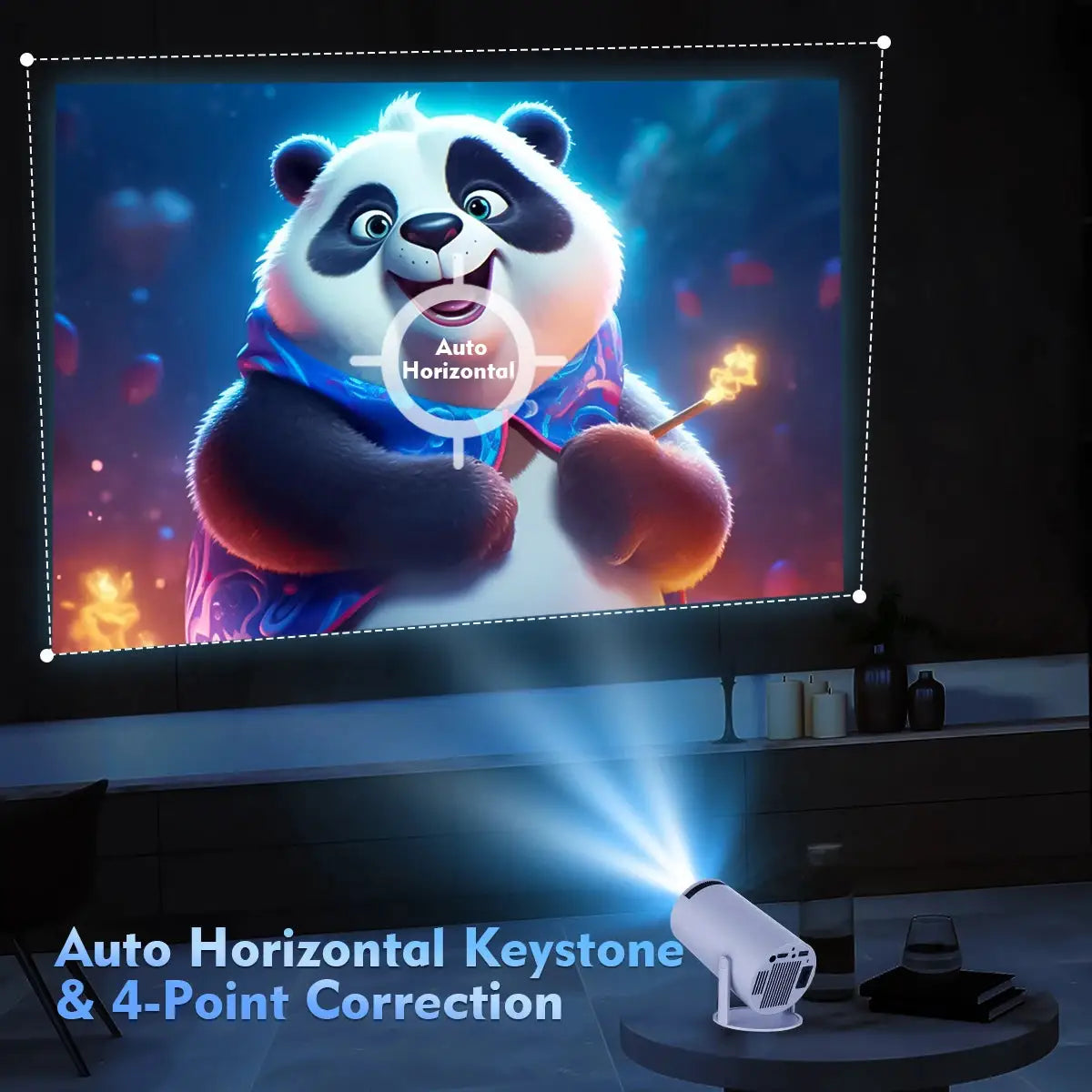 Mini Projector | Android 14 | 8K Support | BT5.4 Native 720P Portable
