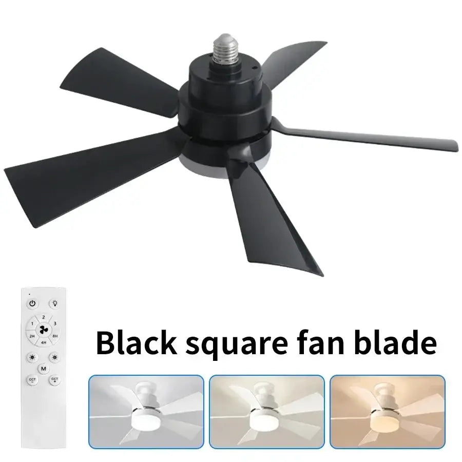 LED Ceiling Fan Light | E27 Socket | Remote Control | 3 Speed Dimmable