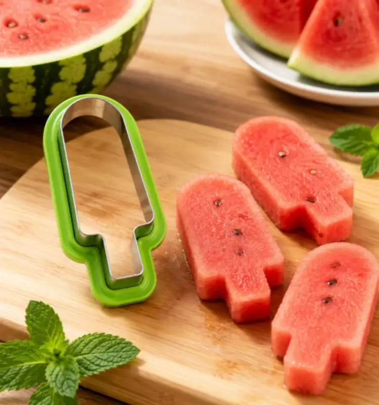 Summer Watermelon Party Tool, Fun Fruit Cutting Gadget, Picnic Watermelon Decor Tool, Kitchen Fruit Slicer Gadget, DIY Fruit Decoration Mold, Easy Watermelon Slicing Tool from PriceLows™