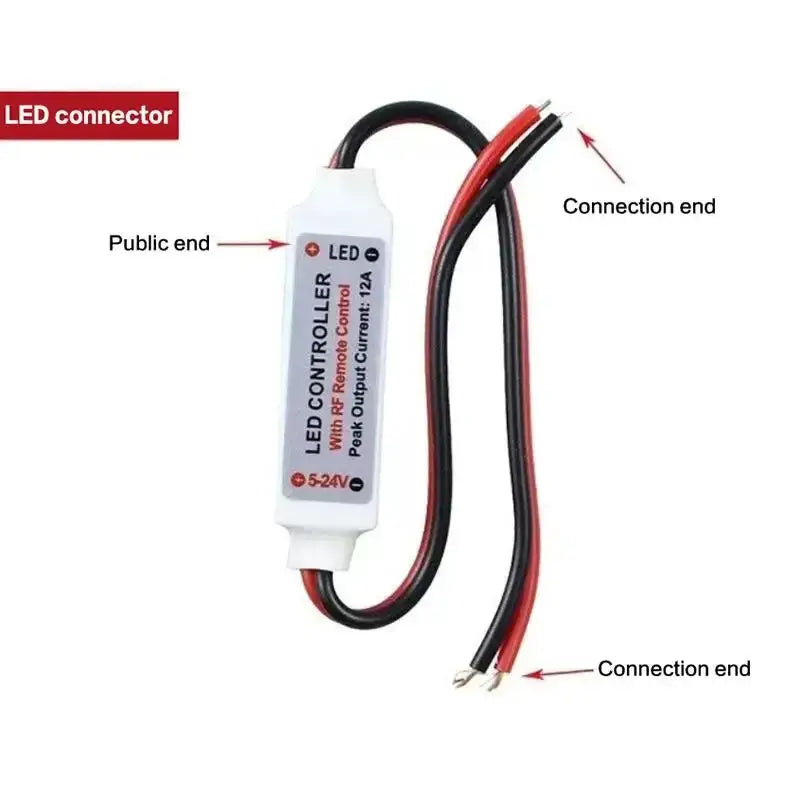1/3/5Pcs 5-24V Led Dimmer Controller RF 11-Key Monochrome Montroller Wireless Remote Control For LED Strip Light from PriceLows™