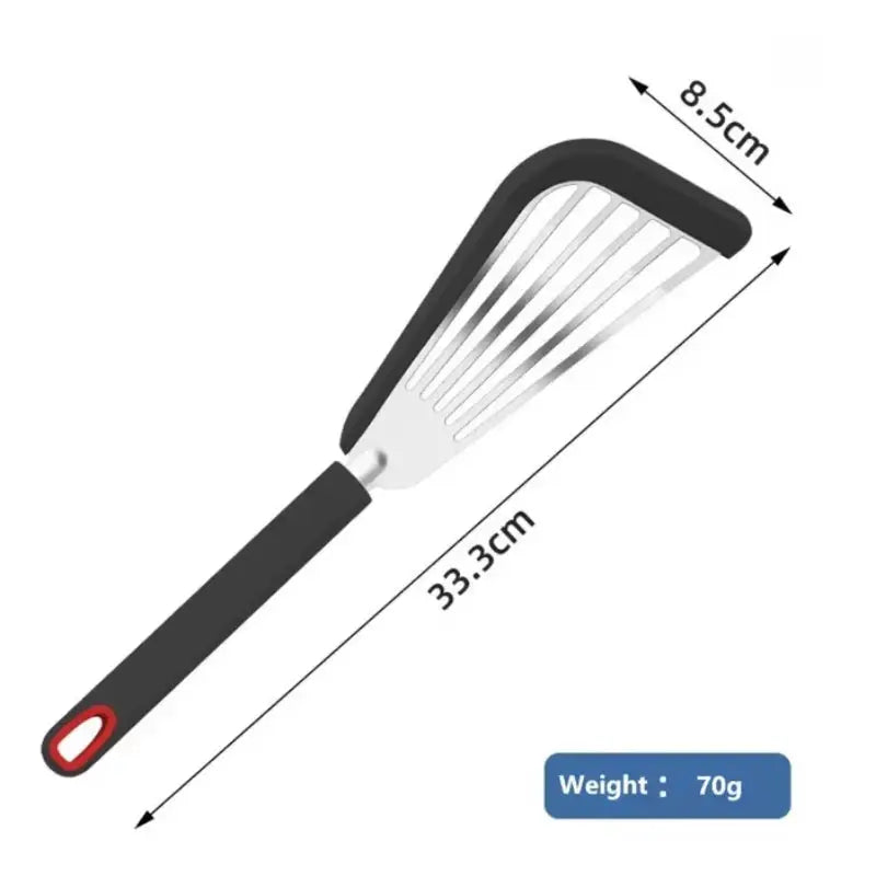 The Kitchen Anti-scalding Frying Spatula Heat-resistant Frying Fish Spatula All Stainless Steel Spatula Home Outdoor Cooking from PriceLows™