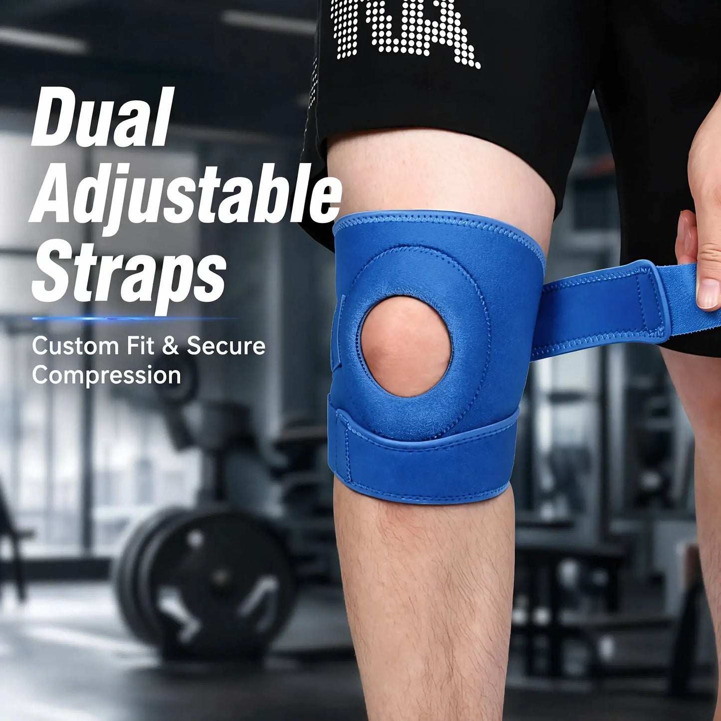Adjustable Open Patella Knee Brace | Velcro Fastener | Anti-slip Support