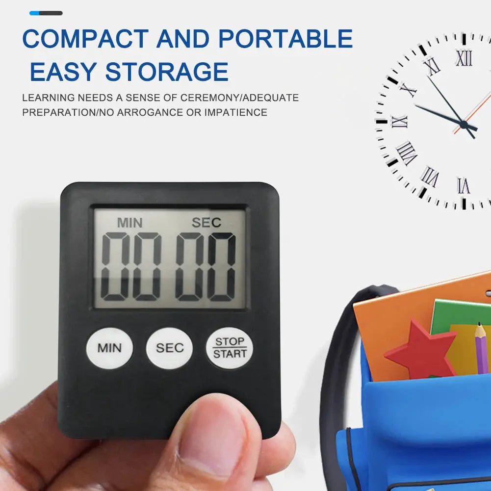 10-1PC Mini Electronic Timer Stopwatch LCD Display for Sports Exercise Baking Cooking Digital Timer Multi-Function Kitchen Timer from PriceLows™