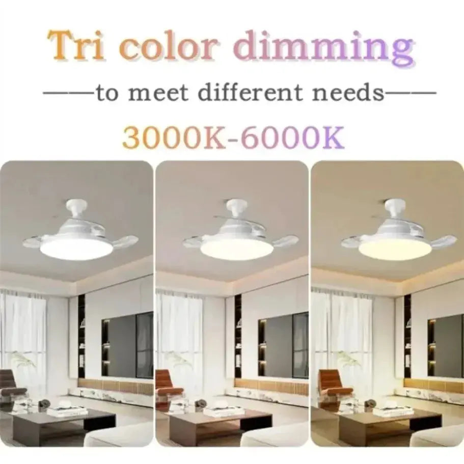 Ceiling Fan Light | Remote Control | E27 Base | Invisible Design