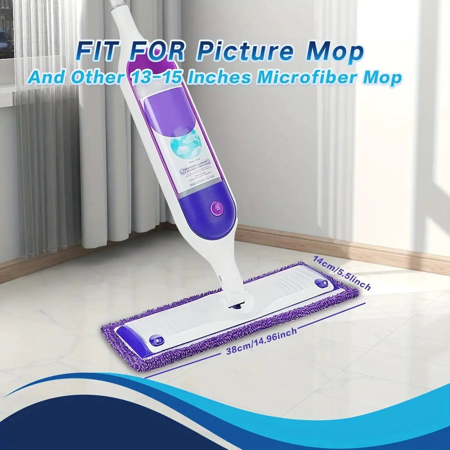 Reusable Microfiber Mop Pads for Swiffer PowerMop, Power Mop Pads Refills for 13 ''-15 '' Spray Mop, Machine Washable Pad from PriceLows™